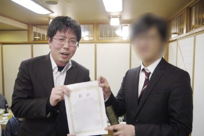 松矢武彦（修士2年，長岡高専専攻科出身）　日本材料学会北陸信越支部（平成26年度）支部奨学賞